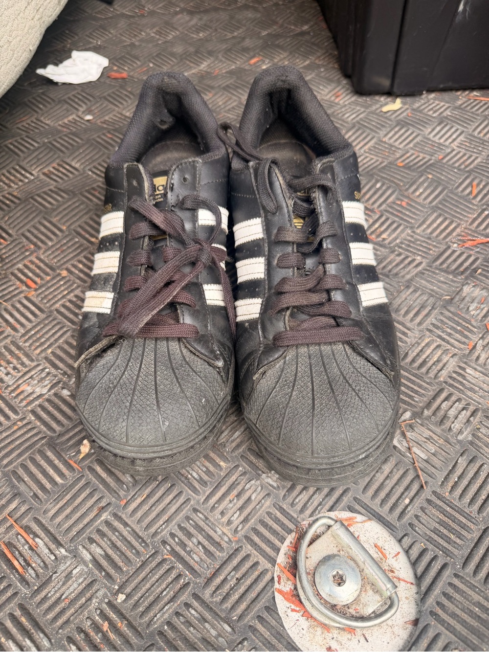 adidas Black Sneakers with White Stripes